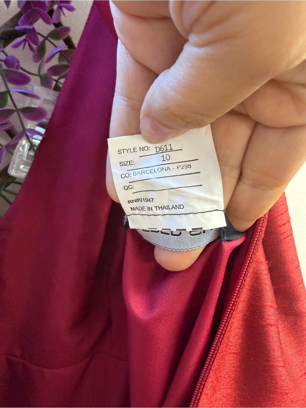 Formal Floor Length Elegant Women's Red V-Neck A-Line Dress - Picture 11 of 11
